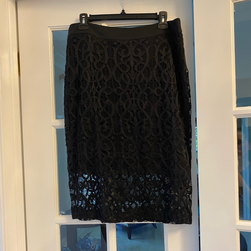 Cache Lace Pencil Skirt